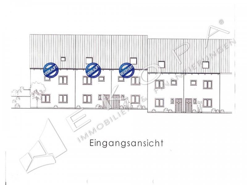 Neubau von KfW-70 Reihenhäusern in der Kaiserstraße